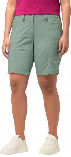 Ulla Popken Cargo Bermuda Shorts Light Moss Green - Jeans & Pantalons Femme Grandes Tailles – Plus Size - 