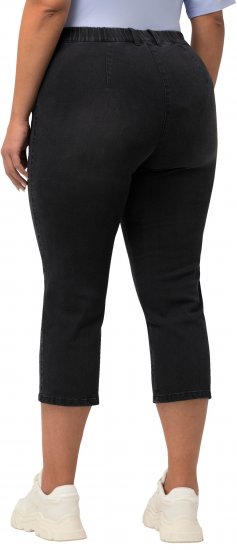 Ulla Popken Cropped Stretch Blend Mony Jeans Black - Jeans & Pantalons Femme Grandes Tailles – Plus Size - 
