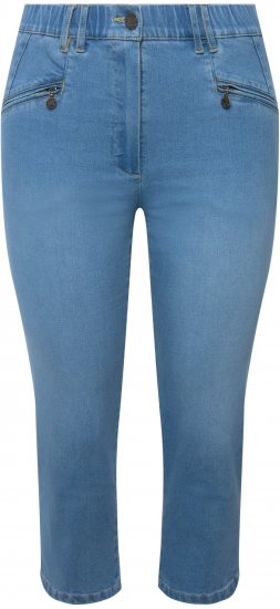 Ulla Popken Cropped Stretch Blend Mony Jeans Blue - Jeans & Pantalons Femme Grandes Tailles – Plus Size - 
