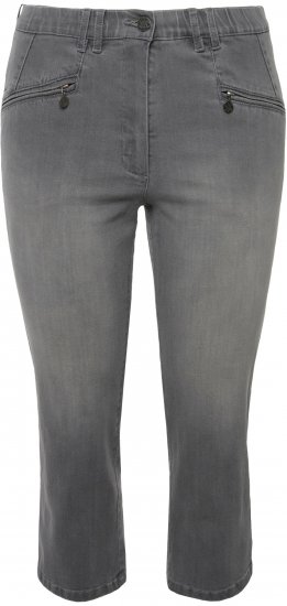 Ulla Popken Cropped Stretch Blend Mony Jeans Denim Blue - Jeans & Pantalons Femme Grandes Tailles – Plus Size - 