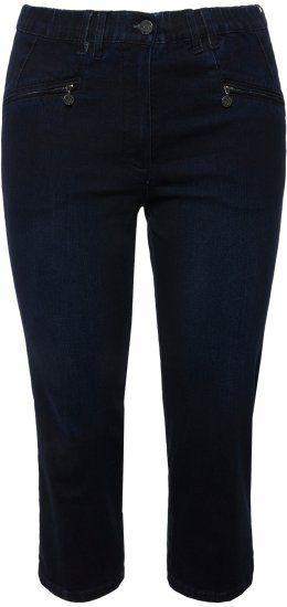 Ulla Popken Cropped Stretch Blend Mony Jeans Denim Blue - Jeans & Pantalons Femme Grandes Tailles – Plus Size - 
