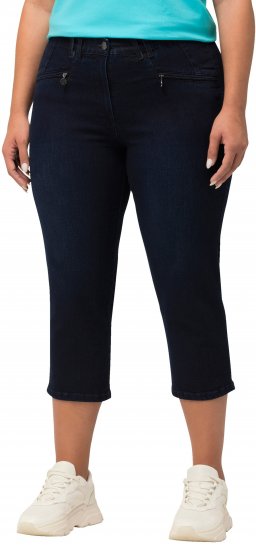 Ulla Popken Cropped Stretch Blend Mony Jeans Denim Blue - Jeans & Pantalons Femme Grandes Tailles – Plus Size - 