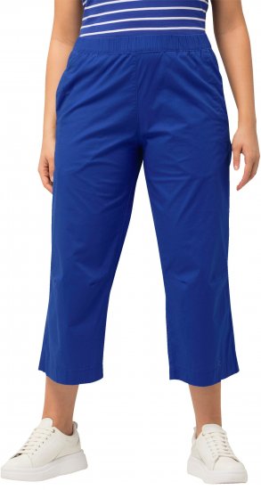 Ulla Popken Cropped Ruby Fit Pants Blue - Jeans & Pantalons Femme Grandes Tailles – Plus Size - 