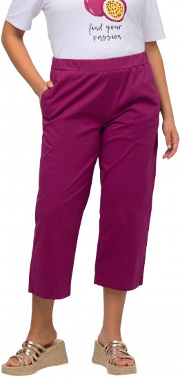 Ulla Popken Cropped Ruby Fit Pants Magnolia Red - Jeans & Pantalons Femme Grandes Tailles – Plus Size - 