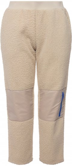 Ulla Popken Teddy Fleece Knee Patch Pants Beige - Jeans & Pantalons Femme Grandes Tailles – Plus Size - 