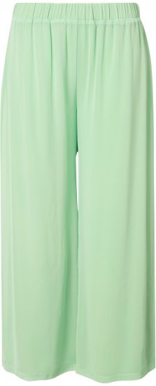 Ulla Popken Layered Chiffon Wide Leg Pants Green - Jeans & Pantalons Femme Grandes Tailles – Plus Size - 