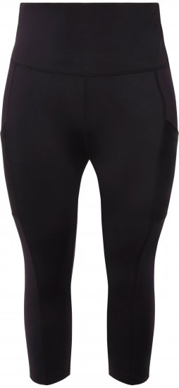 Ulla Popken Cropped High Waisted Leggings Black - Jeans & Pantalons Femme Grandes Tailles – Plus Size - 