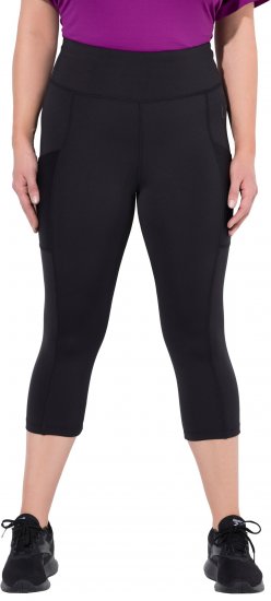 Ulla Popken Cropped High Waisted Leggings Black - Jeans & Pantalons Femme Grandes Tailles – Plus Size - 