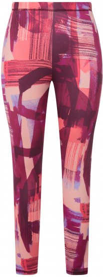 Ulla Popken Abstract Print Ski Leggings Red - Jeans & Pantalons Femme Grandes Tailles – Plus Size - 