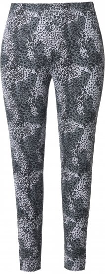 Ulla Popken Leopard Print Leggings Black - Jeans & Pantalons Femme Grandes Tailles – Plus Size - 