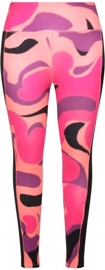 Ulla Popken Abstract Print Quick Dry Leggings Purple - Jeans & Pantalons Femme Grandes Tailles – Plus Size - 