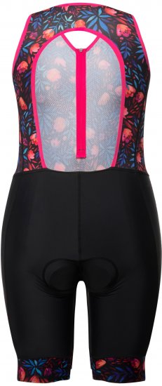 Ulla Popken Functional Padded Zip Front Cycling Leotard Black - Jeans & Pantalons Femme Grandes Tailles – Plus Size - 