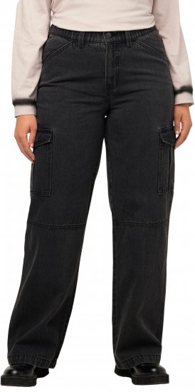 Ulla Popken Mandy Cargo Jeans Black - Jeans & Pantalons Femme Grandes Tailles – Plus Size - 
