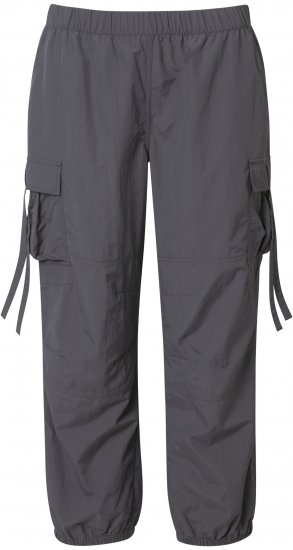 Ulla Popken Elastic Waist Cargo Pants Graphite Grey - Jeans & Pantalons Femme Grandes Tailles – Plus Size - 