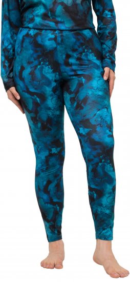 Ulla Popken Ink Print Functional Ski Leggings Blue - Jeans & Pantalons Femme Grandes Tailles – Plus Size - 