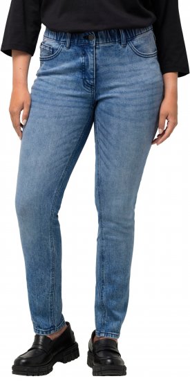 Ulla Popken Distressed Wash Jeans Blue - Jeans & Pantalons Femme Grandes Tailles – Plus Size - 