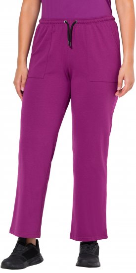 Ulla Popken Straight Leg Joggers Purple - Jeans & Pantalons Femme Grandes Tailles – Plus Size - 