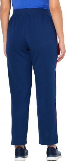 Ulla Popken Side Stripe Joggers Blue - Jeans & Pantalons Femme Grandes Tailles – Plus Size - 