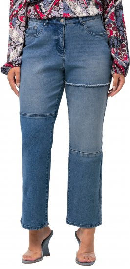 Ulla Popken Patchwork Jeans Blue - Jeans & Pantalons Femme Grandes Tailles – Plus Size - 