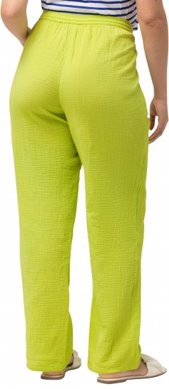 Ulla Popken Muslin Pull On Pants Green - Jeans & Pantalons Femme Grandes Tailles – Plus Size - 