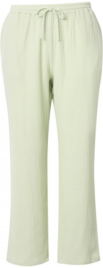 Ulla Popken Muslin Pull On Pants Green - Jeans & Pantalons Femme Grandes Tailles – Plus Size - 