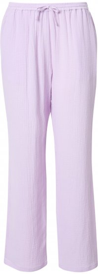 Ulla Popken Muslin Pull On Pants Purple - Jeans & Pantalons Femme Grandes Tailles – Plus Size - 