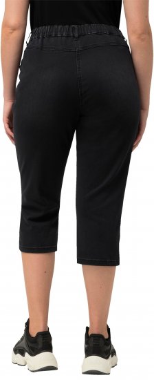 Ulla Popken Sienna Stretch Denim Capris Black - Jeans & Pantalons Femme Grandes Tailles – Plus Size - 