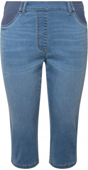 Ulla Popken Sienna Stretch Denim Capris Blue - Jeans & Pantalons Femme Grandes Tailles – Plus Size - 