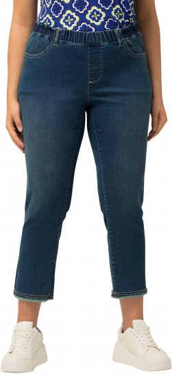Ulla Popken Cropped Narrow Leg Jeans Blue Denim - Jeans & Pantalons Femme Grandes Tailles – Plus Size - Jeans & pantalons femme, EU 42-70