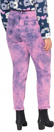 Ulla Popken Color Wash Stretch Fit Boyfriend Jeans Bold Pink - Jeans & Pantalons Femme Grandes Tailles – Plus Size - 