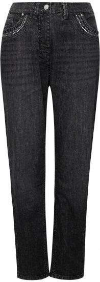 Ulla Popken Rivet Detail Mom Jeans Denim Blue - Jeans & Pantalons Femme Grandes Tailles – Plus Size - 