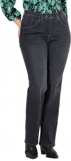 Ulla Popken Wide Leg Mandy Jeans Black - Jeans & Pantalons Femme Grandes Tailles – Plus Size - 