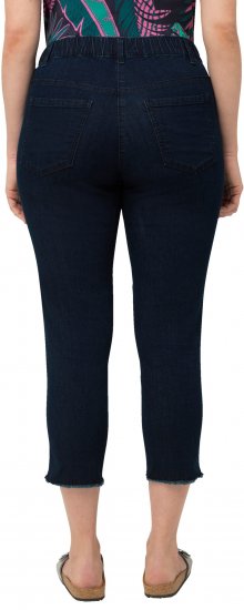 Ulla Popken Cropped Raw Hem Jeggings Denim Blue - Jeans & Pantalons Femme Grandes Tailles – Plus Size - 