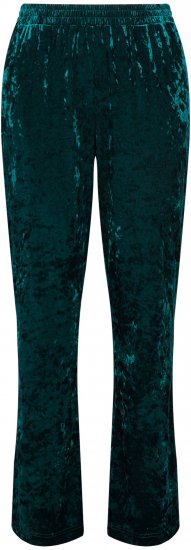 Ulla Popken Velvet Elastic Waist Pants Green - Jeans & Pantalons Femme Grandes Tailles – Plus Size - 