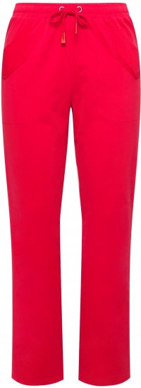 Ulla Popken Elastic Waist Sweatpants Red - Jeans & Pantalons Femme Grandes Tailles – Plus Size - 