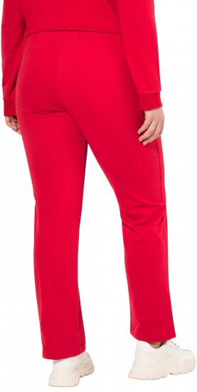 Ulla Popken Elastic Waist Sweatpants Red - Jeans & Pantalons Femme Grandes Tailles – Plus Size - 