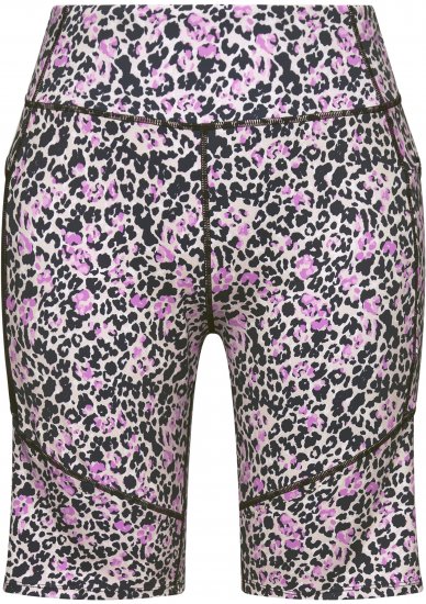 Ulla Popken Leopard Print Quick Drying Shorts Black - Jeans & Pantalons Femme Grandes Tailles – Plus Size - 