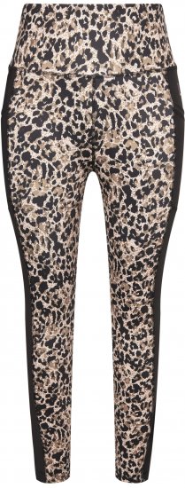 Ulla Popken Leopard Print Quick Drying Leggings Orange - Jeans & Pantalons Femme Grandes Tailles – Plus Size - 