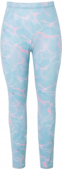 Ulla Popken Wave Print Ski Leggings Blue - Jeans & Pantalons Femme Grandes Tailles – Plus Size - 