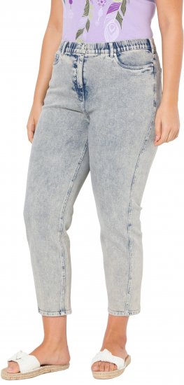 Ulla Popken Tapered Leg Mom Jeans Blue Denim - Jeans & Pantalons Femme Grandes Tailles – Plus Size - 