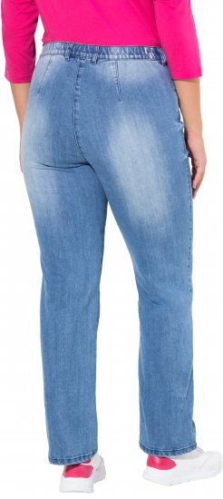 Ulla Popken Tapered Leg Lightly Distressed Jeans Blue Denim - Jeans & Pantalons Femme Grandes Tailles – Plus Size - 