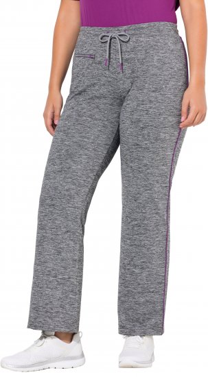 Ulla Popken Quick Drying Jogging Pants Grey - Jeans & Pantalons Femme Grandes Tailles – Plus Size - 