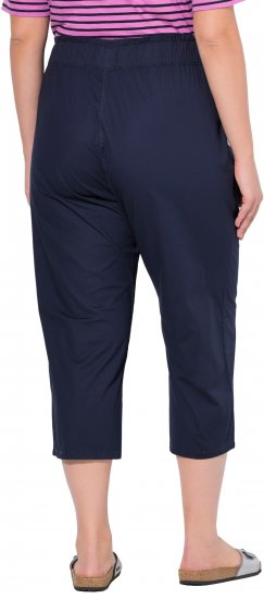 Ulla Popken Stretch Fit Paper Bag Culottes Navy - Jeans & Pantalons Femme Grandes Tailles – Plus Size - 