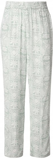 Ulla Popken Animal Print Elastic Waist Pants White - Jeans & Pantalons Femme Grandes Tailles – Plus Size - 