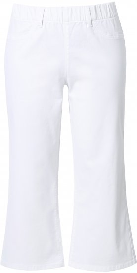 Ulla Popken Wide Leg Twill Mary Fit Culottes White - Jeans & Pantalons Femme Grandes Tailles – Plus Size - 