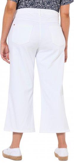 Ulla Popken Wide Leg Twill Mary Fit Culottes White - Jeans & Pantalons Femme Grandes Tailles – Plus Size - 
