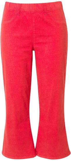 Ulla Popken Wide Leg Twill Mary Fit Culottes Neon Red - Jeans & Pantalons Femme Grandes Tailles – Plus Size - 