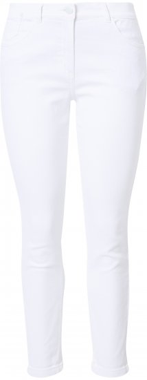 Ulla Popken White Denim Stretch Fit Jeans Snow White - Jeans & Pantalons Femme Grandes Tailles – Plus Size - 