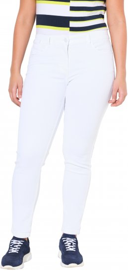 Ulla Popken White Denim Stretch Fit Jeans Snow White - Jeans & Pantalons Femme Grandes Tailles – Plus Size - 