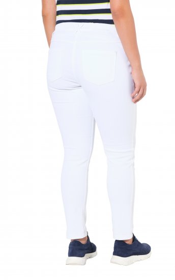 Ulla Popken White Denim Stretch Fit Jeans Snow White - Jeans & Pantalons Femme Grandes Tailles – Plus Size - 